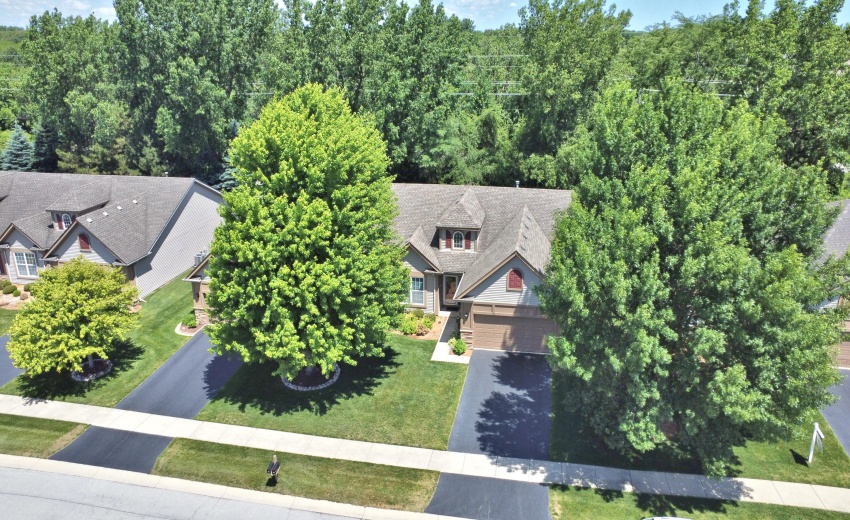 Front of home from above