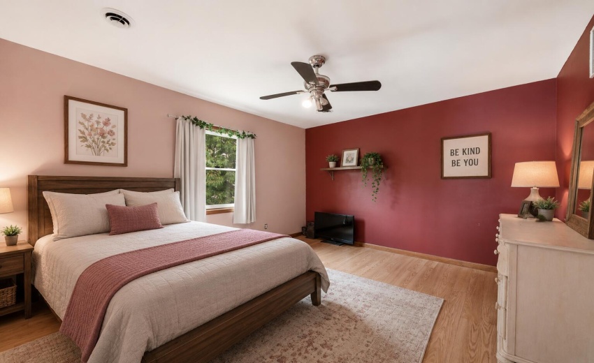 virtually staged bedroom