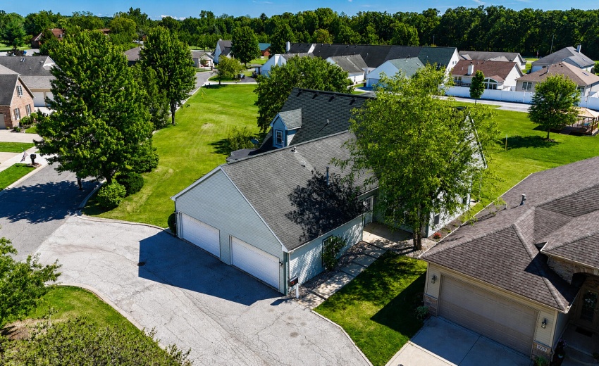 Aerial View of Home & Garage