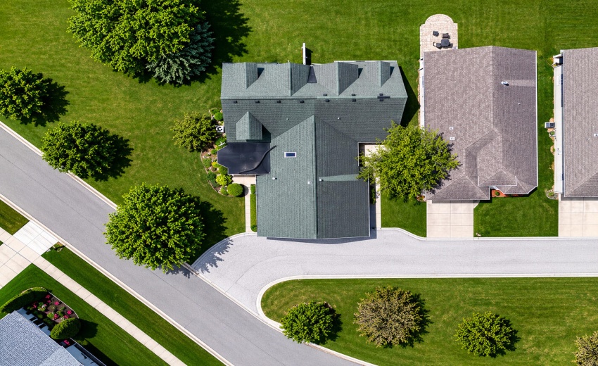 Aerial view of top View of Home