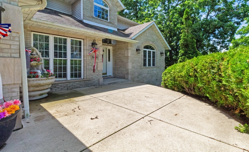 Front Entry Patio to Covered Porch