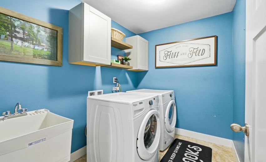 Upstairs laundry room