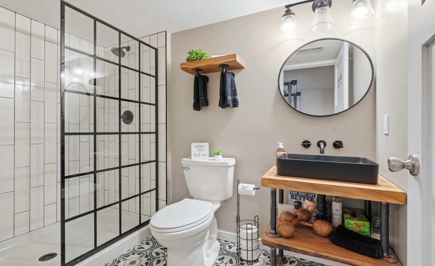 3/4 basement bathroom