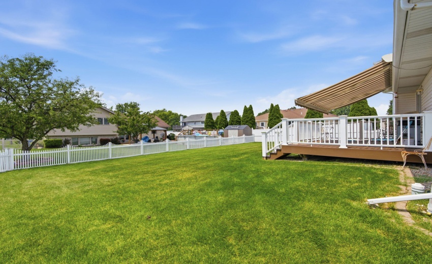 fenced in back yard
