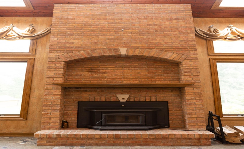 BRICK FIREPLACE