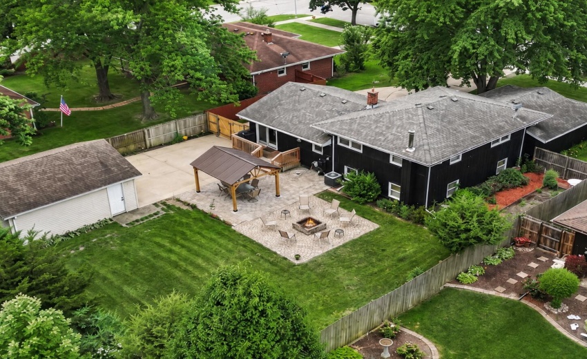 Aerial Of Back Yard
