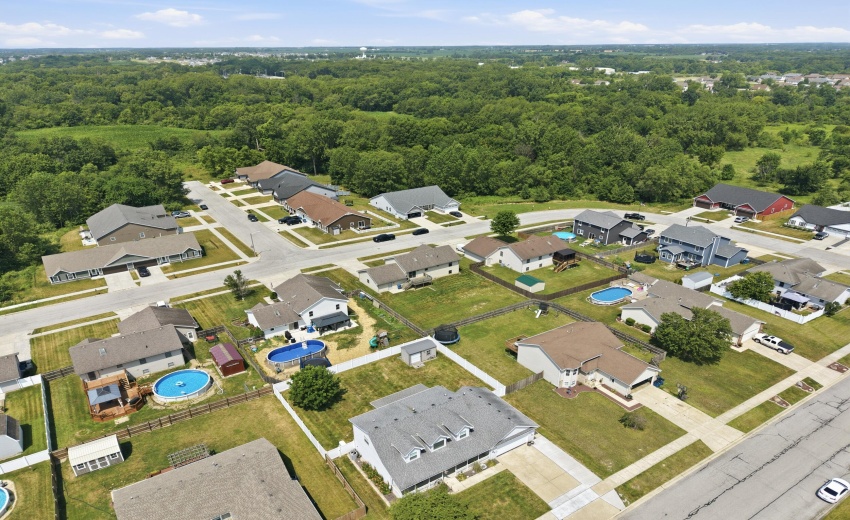 Overhead View of Backyard