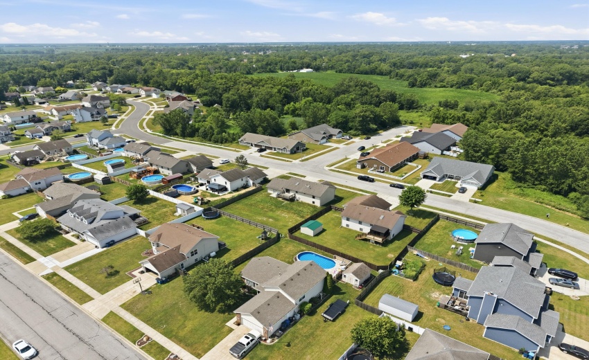 Overhead View of Backyard