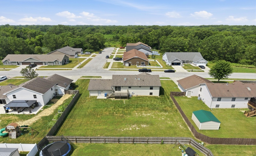 Overhead View of Backyard