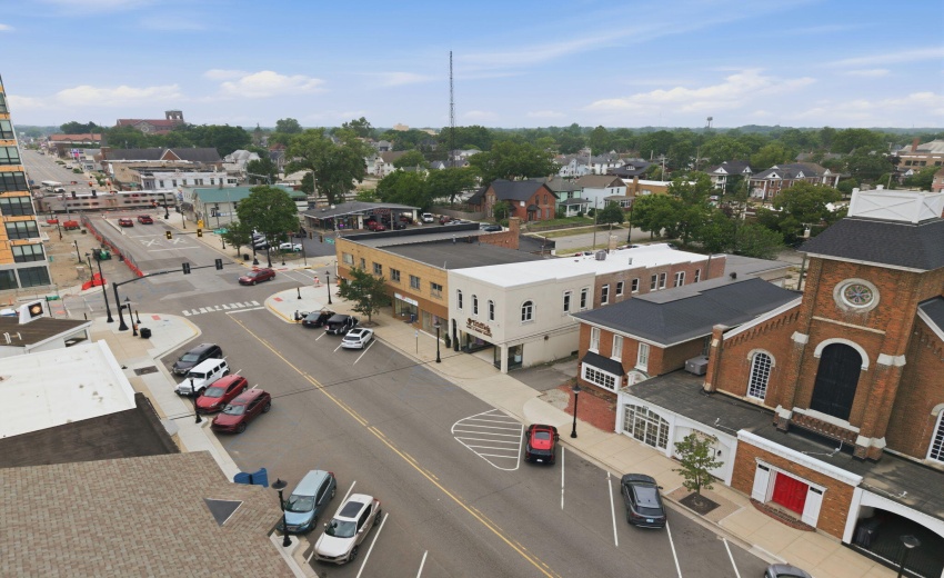 Aerial view of property