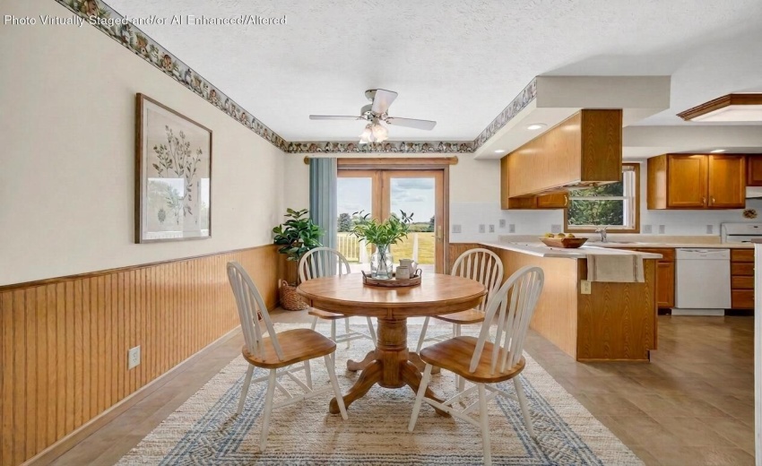 Kitchen staged