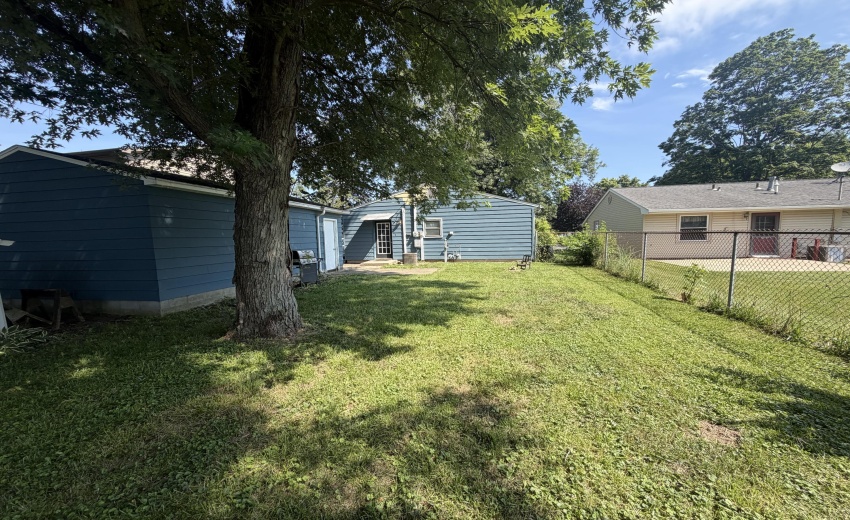 Fenced yard
