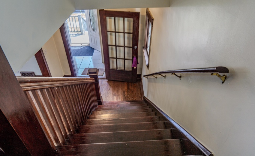down stairs
