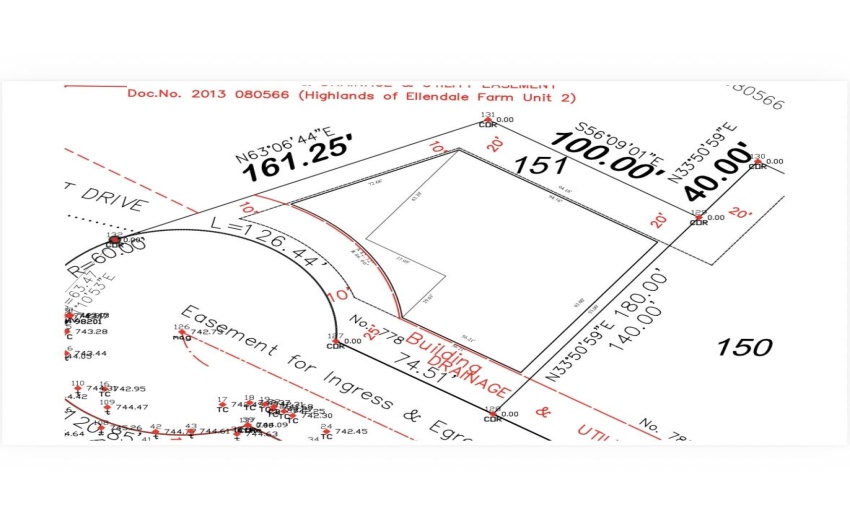 151 ellendale survey buidable site