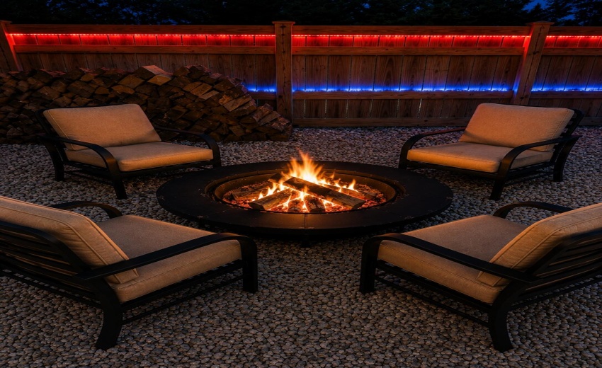 Backyard fire pit