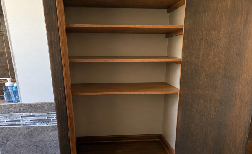 Downstairs bathroom closet