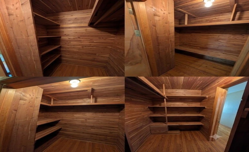 Upstairs walk in closet