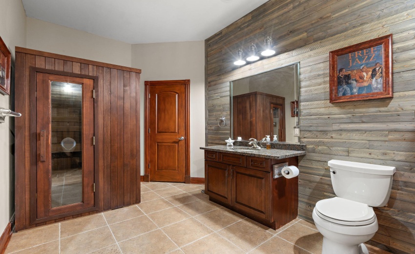Basement Bathroom with NEW SAUNA