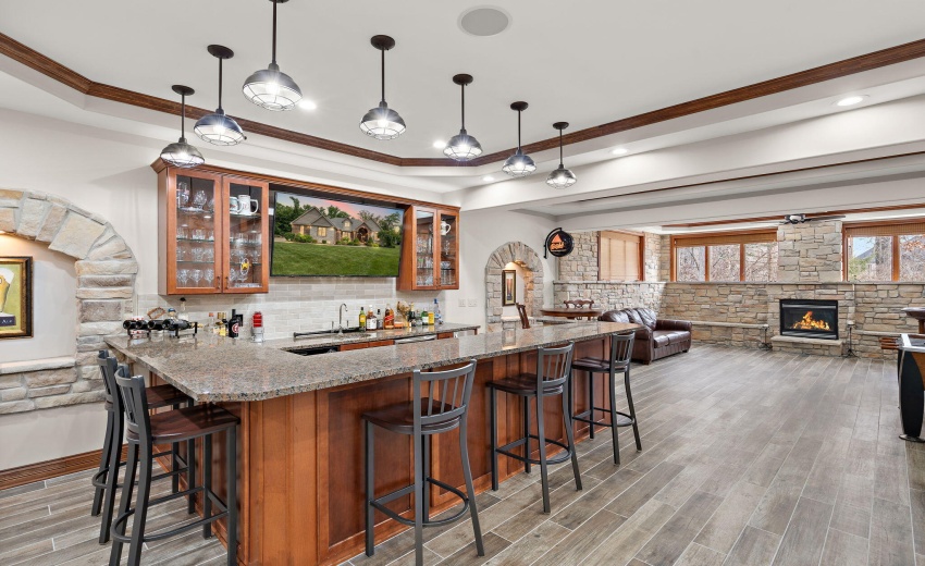 Basement Bar and Living Space