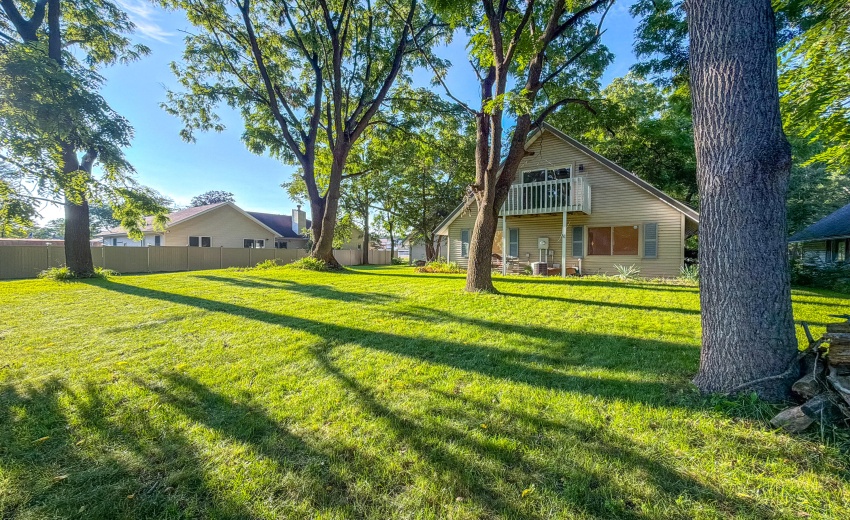 spacious back yard