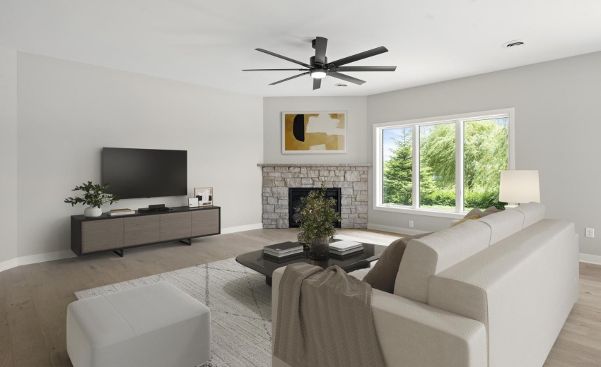shell family room staged