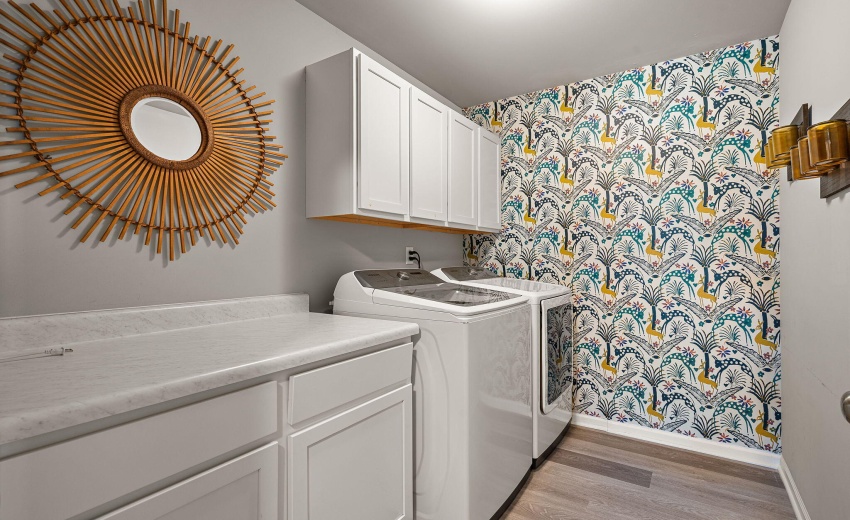 Upper level laundry room