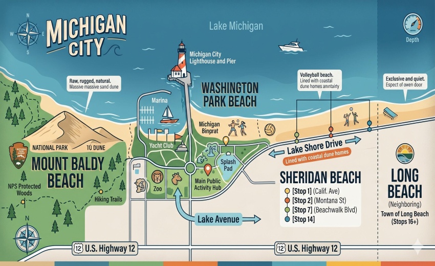 MC Beaches Map