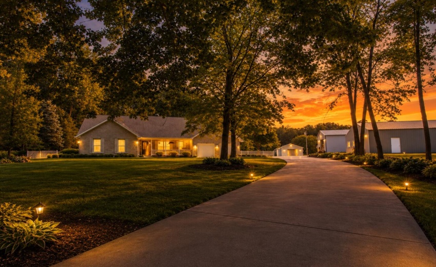 7901 a dusk front of home