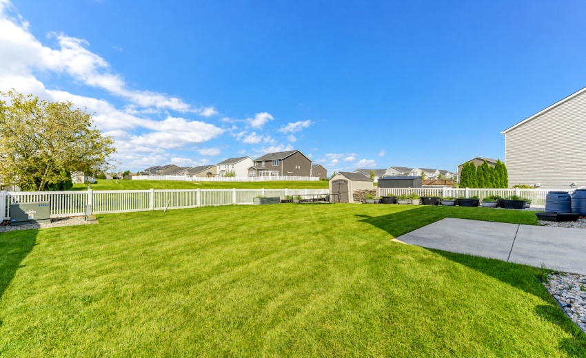 Fenced in Back Yard