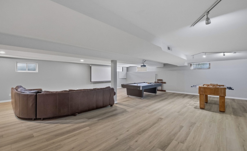 Finished Basement with brand new floors
