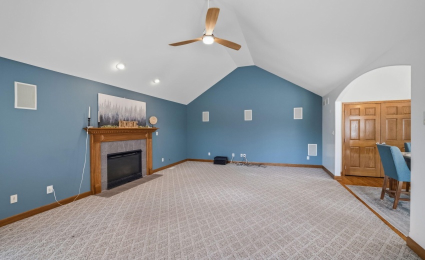 Recreation Room with Fireplace
